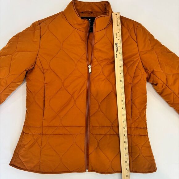 NY&C New York & Company Quilted Zip Jacket – Women’s Small – Burnt Orange - Picture 9 of 11